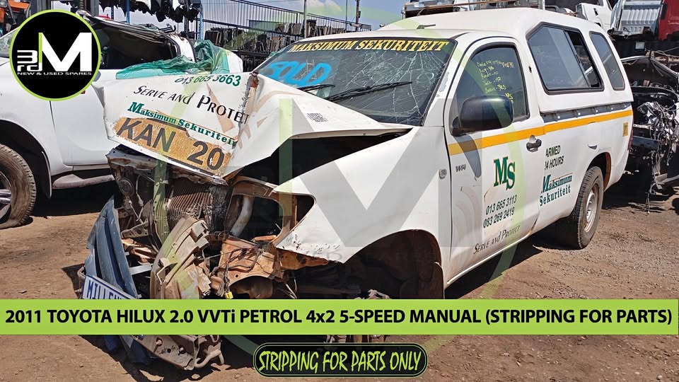 2011 Toyota Hilux 2.0 VVTi Petrol 4×2 Base Single Cab (STRIPPING FOR PARTS)