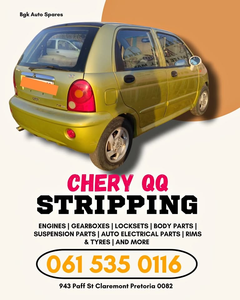 Chery QQ stripping for spares Call or WhatsApp me for prices Chery QQ stripping for spares Call or WhatsApp me for prices