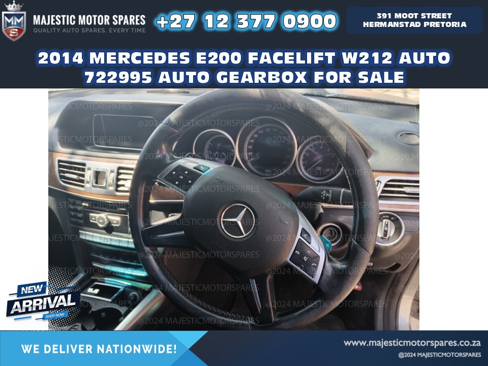 Mercedes E200 W212 722.995 Automatic Gearbox (Second-Hand) - Private Seller Mercedes E200 W212 722.995 Automatic Gearbox (Second-Hand) - Private Seller