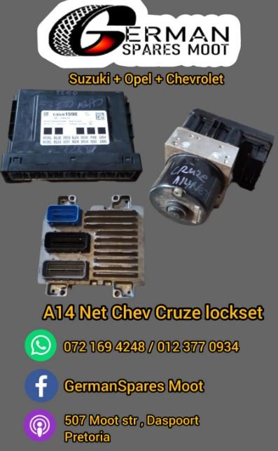 A14NET / CHEV CRUZE USED LOCKSET
