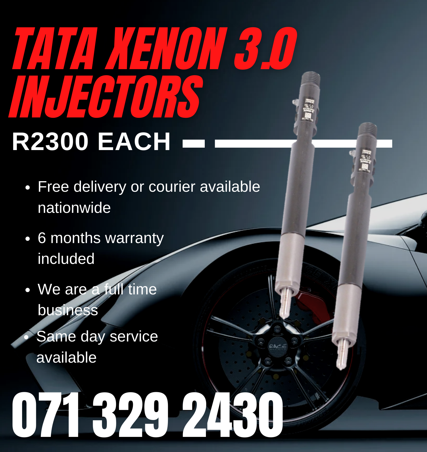 TATA XENON 3.0 INJECTORS FOR SALE WITH WARRANTY INCLUDED - Private Seller TATA XENON 3.0 INJECTORS FOR SALE WITH WARRANTY INCLUDED - Private Seller