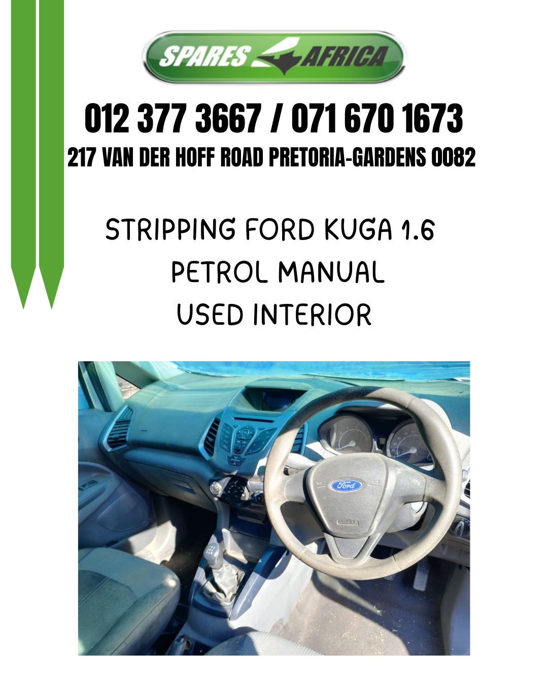 Ford Kuga 1.6 Interior Parts for Sale - Private Seller Ford Kuga 1.6 Interior Parts for Sale - Private Seller