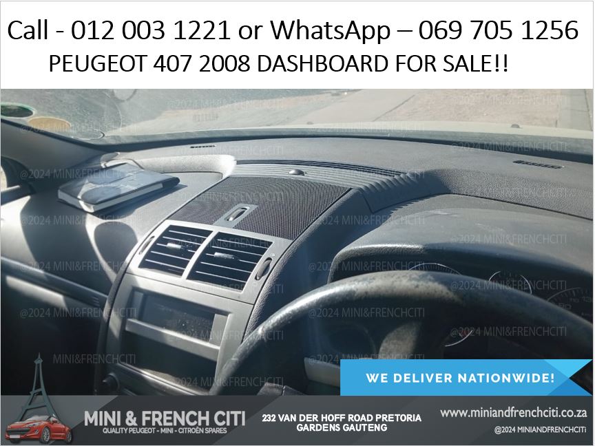 Peugeot 407 2008 Dashboard For Sale - OEM Interior Replacement - Private Seller Peugeot 407 2008 Dashboard For Sale - OEM Interior Replacement - Private Seller