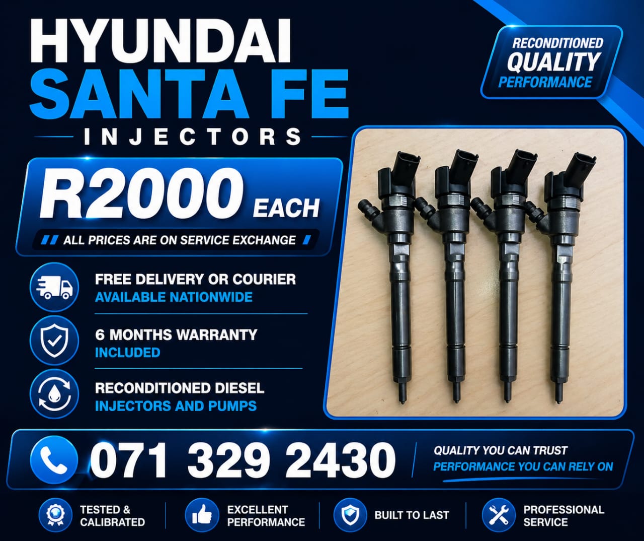 HYUNDAI SANTA FE INJECTORS FOR SALE WITH WARRANTY - Private Seller HYUNDAI SANTA FE INJECTORS FOR SALE WITH WARRANTY - Private Seller
