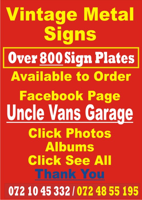 Vintage Metal Sign Plates