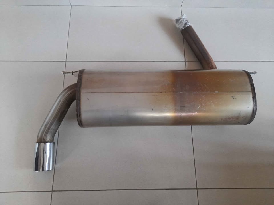 BMW F30 320i MOTORSPORT GENUINE OEM SINGLE PIPE REAR EXHAUST BOX WITH TAILPIPE FORSALE
