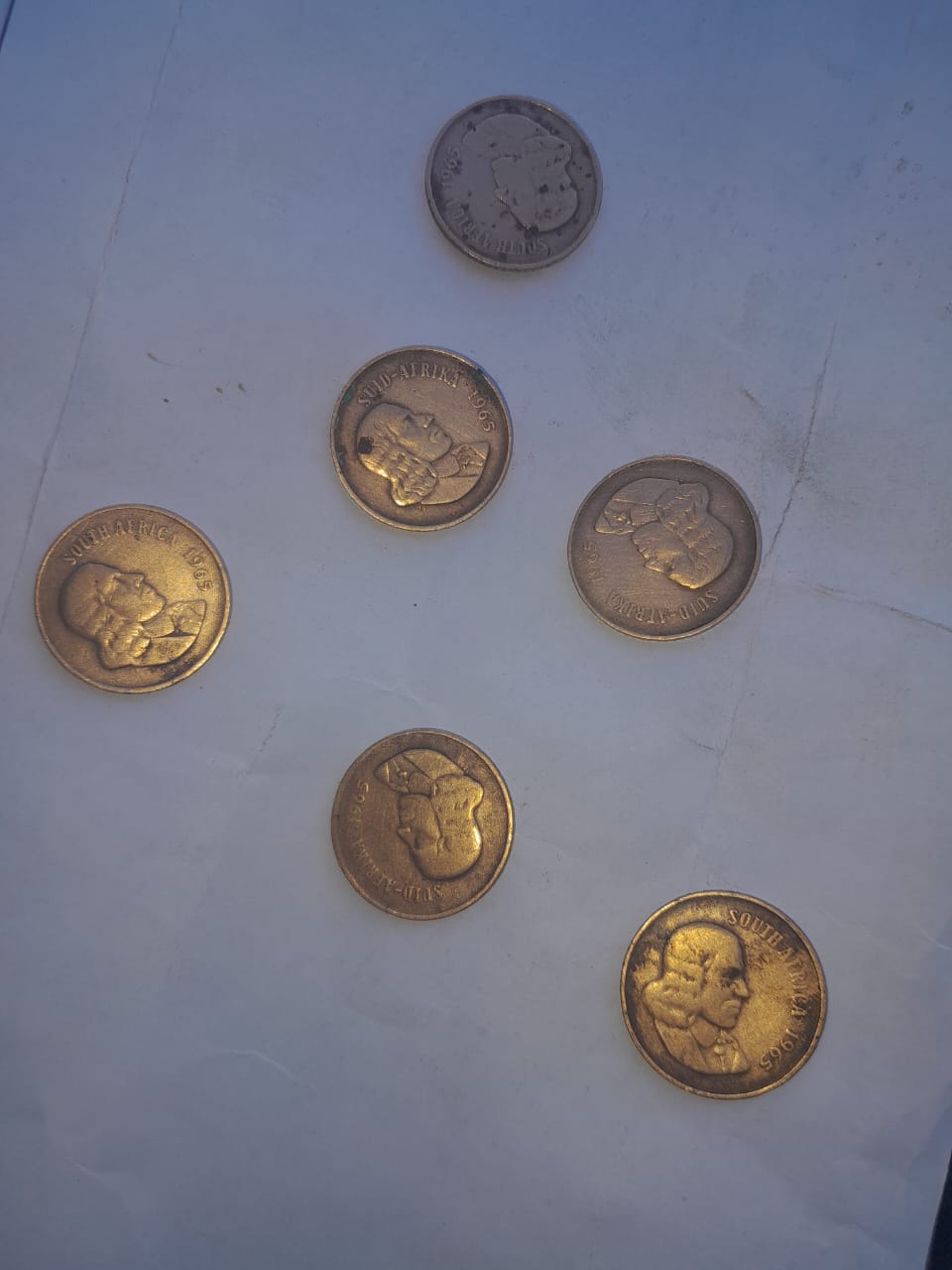 South African old coins silver and bronze