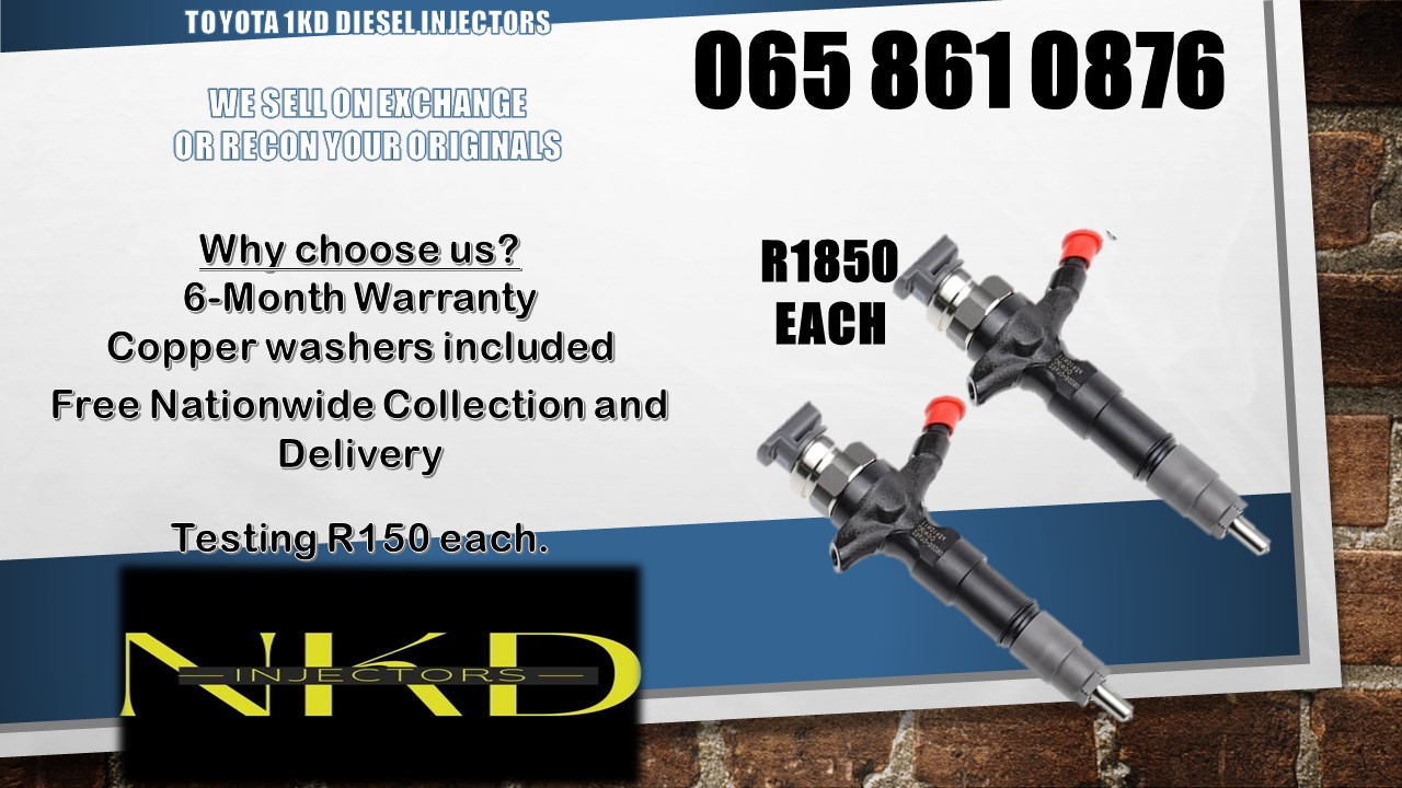 TOYOTA 1KD 3.0 DENSO COMMON RAIL DIESEL INJECTORS FOR SALE - Private Seller TOYOTA 1KD 3.0 DENSO COMMON RAIL DIESEL INJECTORS FOR SALE - Private Seller