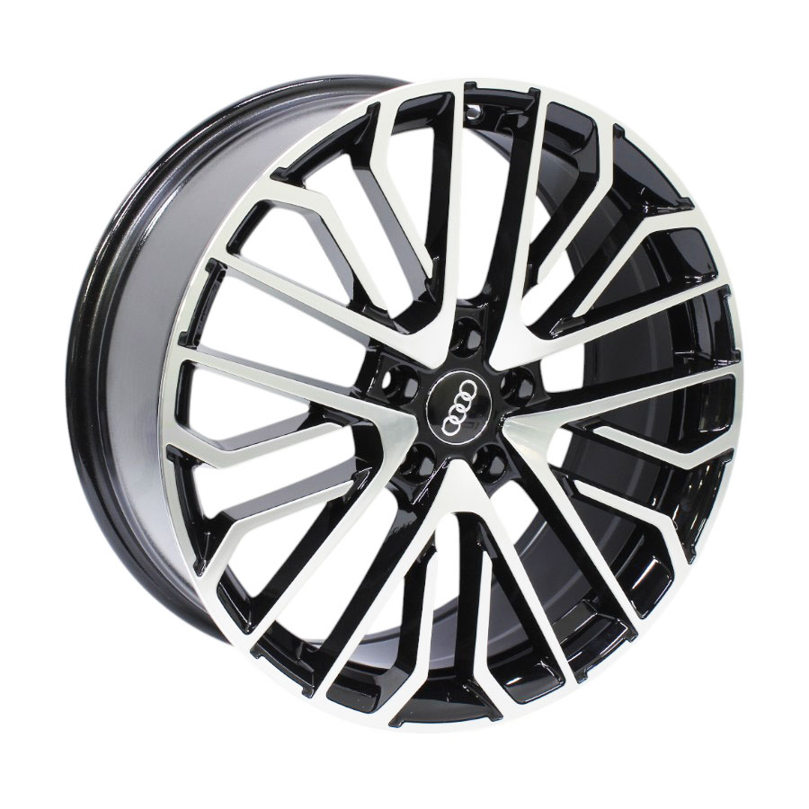 19″ AV-65-MB 5/112 Black Machine Face Alloy Wheels