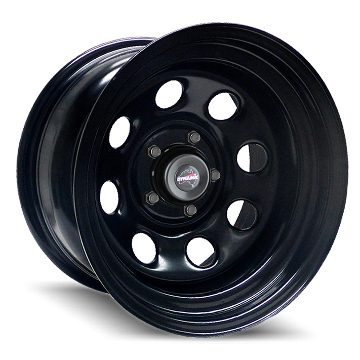 17″ Dynamic Round HD 8/170 Black Alloy Wheels