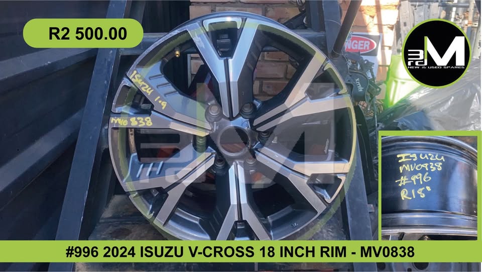996-2024 ISUZU V-CROSS 18 INCH RIM-MV0838 - Private Seller 996-2024 ISUZU V-CROSS 18 INCH RIM-MV0838 - Private Seller