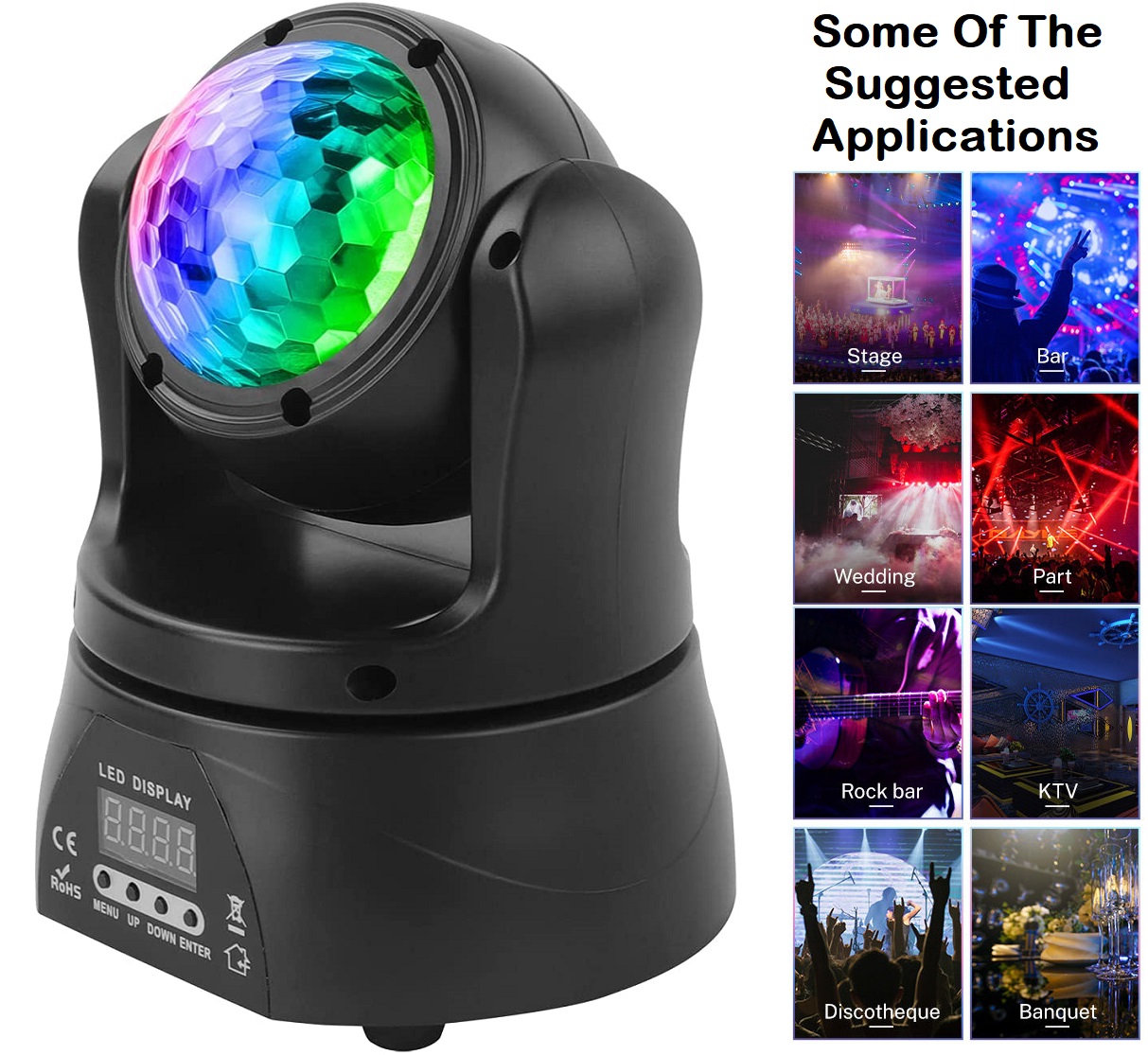 Professional Disco Moving Head Light DMX512 Stage, DJ Party Light. NEW PRODUCTS.
