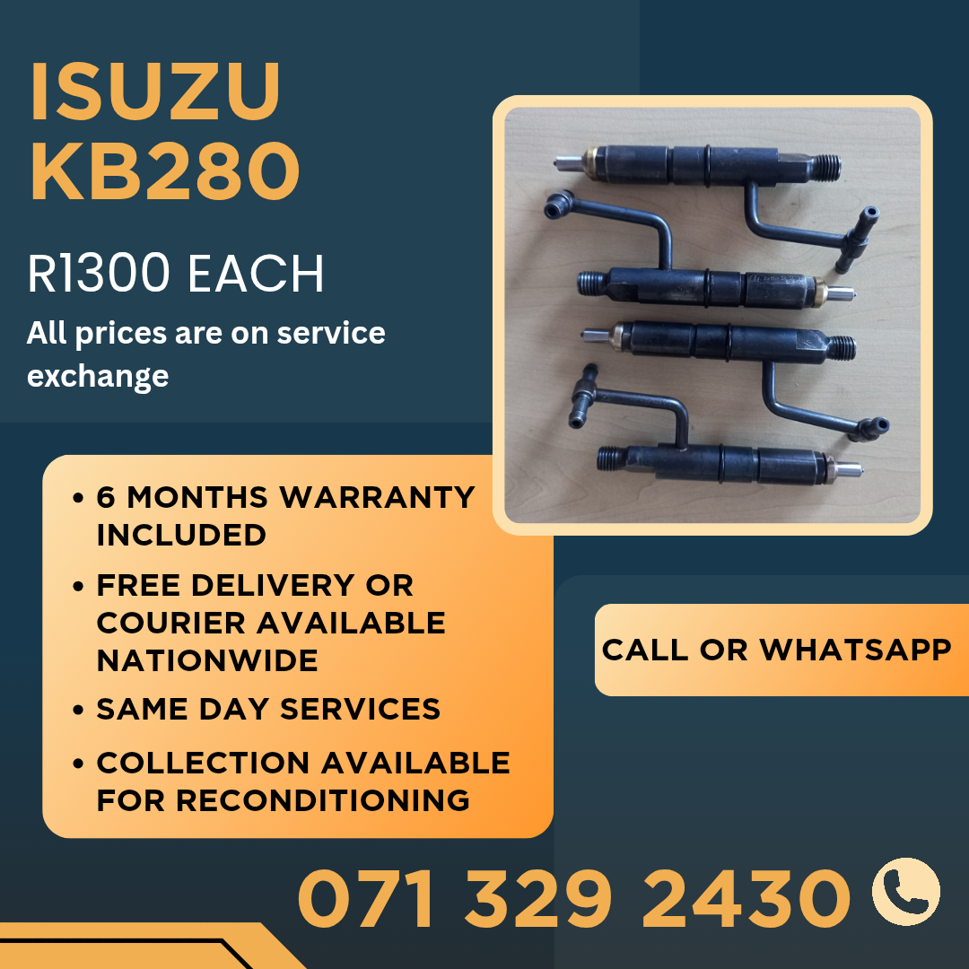 ISUZU KB280 INJECTORS FOR SALE WITH WARRANTY - Private Seller ISUZU KB280 INJECTORS FOR SALE WITH WARRANTY - Private Seller