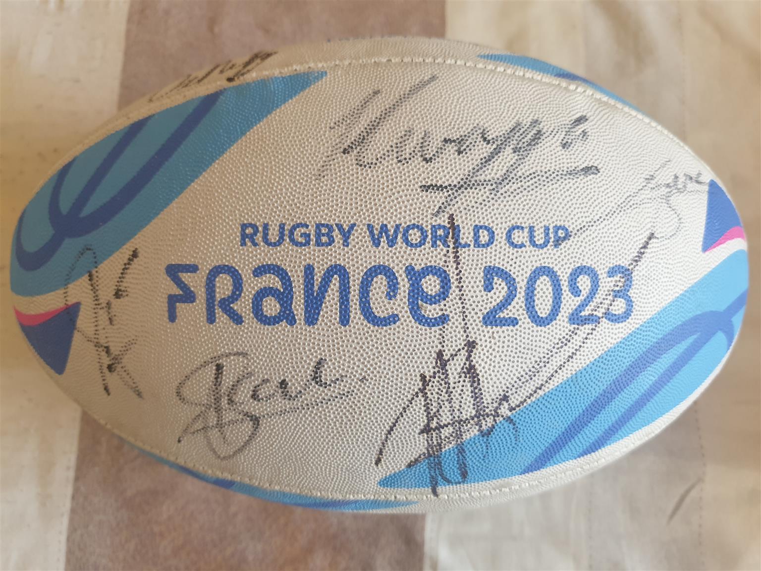 Rugby World cup 2023 ball signed by Springboks
