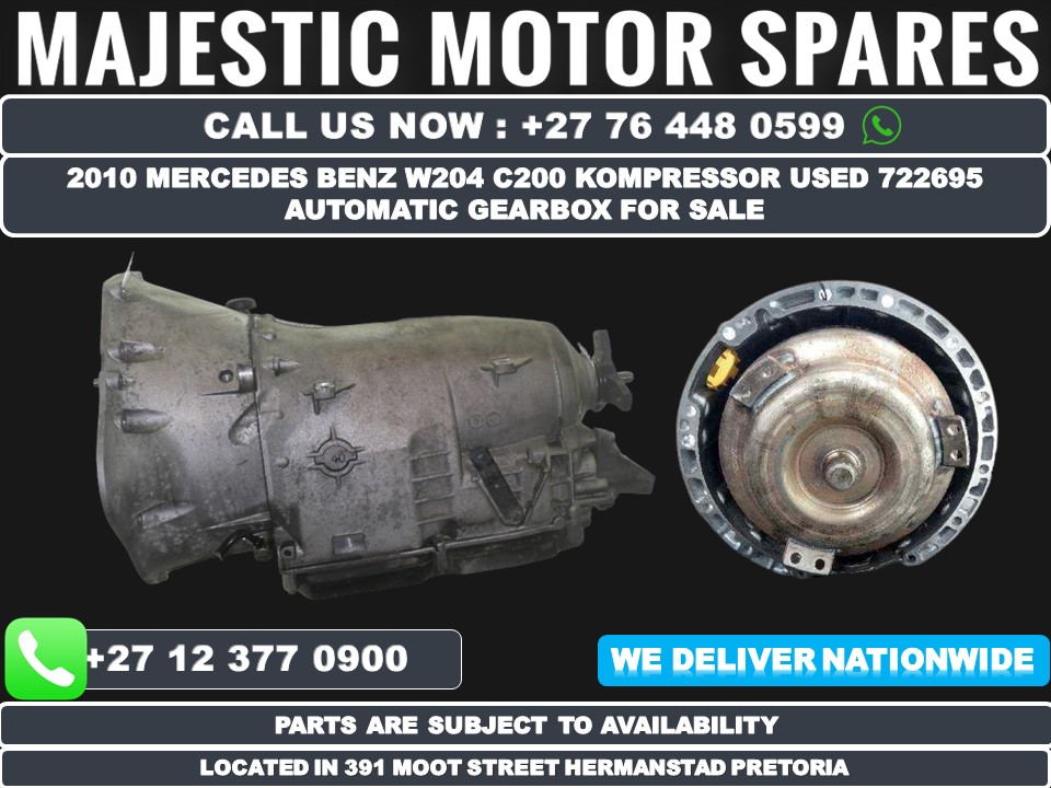 2010 Mercedes Benz C200  automatic gearbox – 722.695 2010 Mercedes Benz C200  automatic gearbox – 722.695