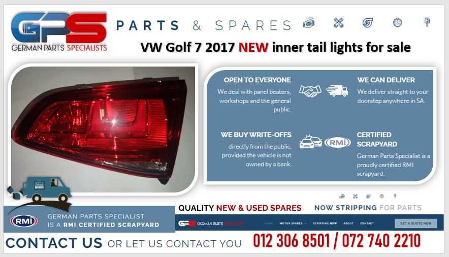 VW Golf 7 2017 NEW inner tail lights for sale - Private Seller VW Golf 7 2017 NEW inner tail lights for sale - Private Seller