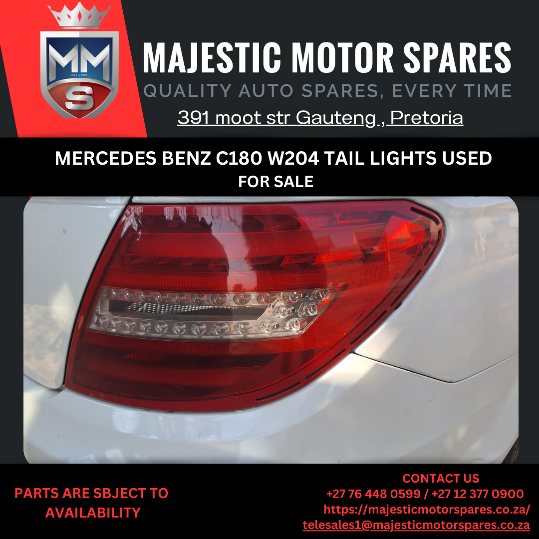 Mercedes benz C180 W204 Tail lights used for sale - Private Seller Mercedes benz C180 W204 Tail lights used for sale - Private Seller