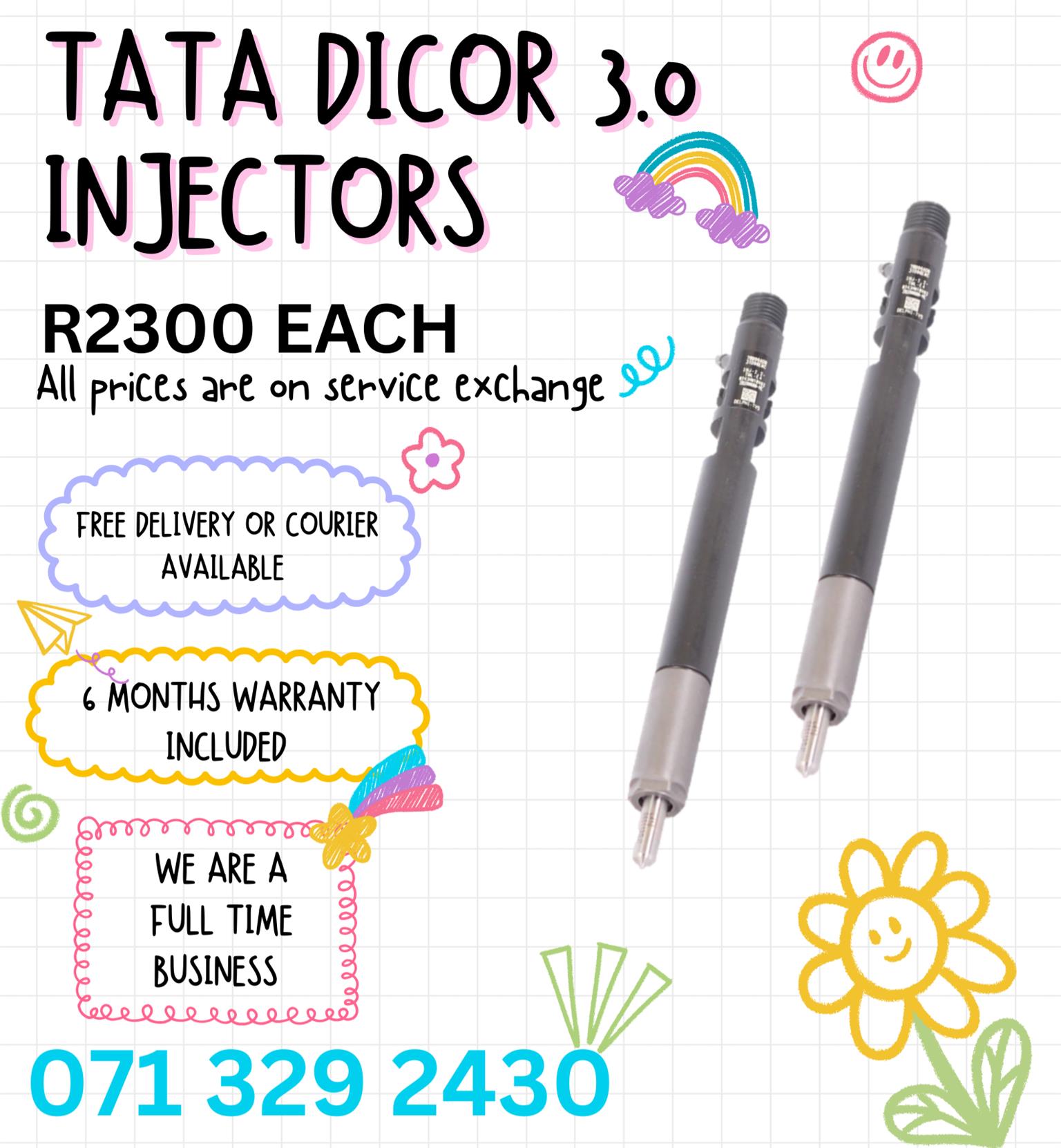TATA DICOR 3.0 INJECTORS FOR SALE WITH WARRANTY - Private Seller TATA DICOR 3.0 INJECTORS FOR SALE WITH WARRANTY - Private Seller