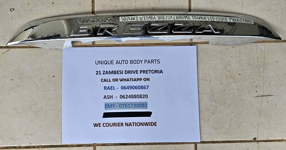 Suzuki Vitara Brezza Chrome Boot Lid Cover Moulding Suzuki Vitara Brezza Chrome Boot Lid Cover Moulding