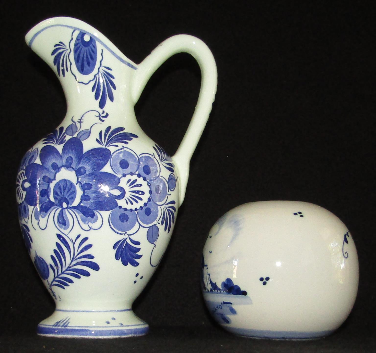 Fine Porcelain Dutch Pitcher and Bowl