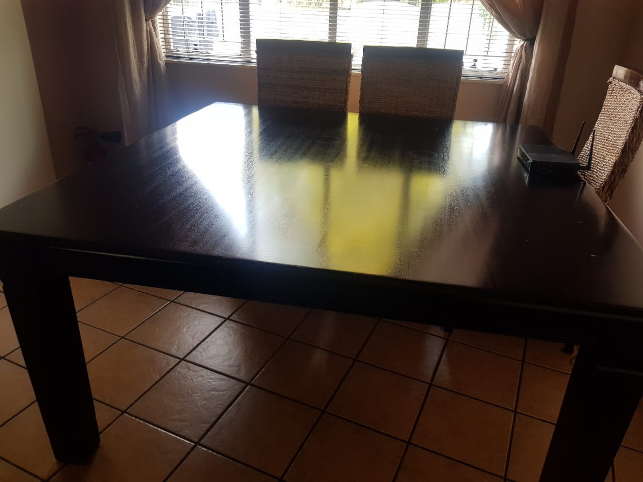 8 seater dinning table plus 8 chairs