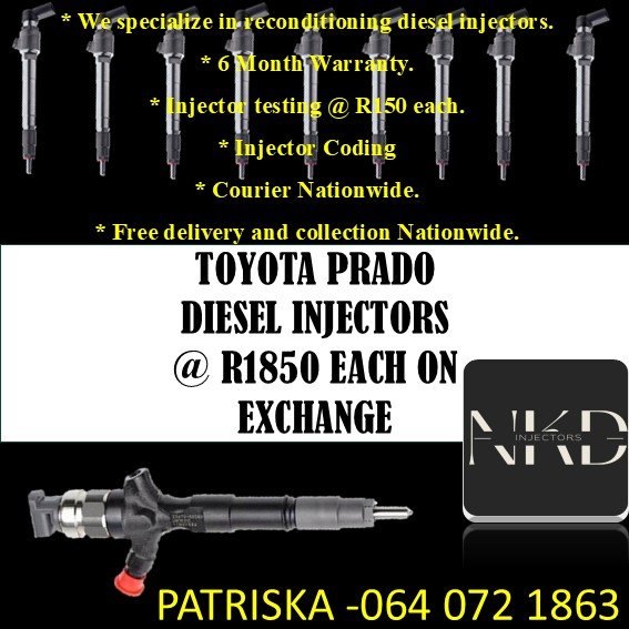 TOYOTA PRADO INJECTORS FOR SALE - Private Seller TOYOTA PRADO INJECTORS FOR SALE - Private Seller