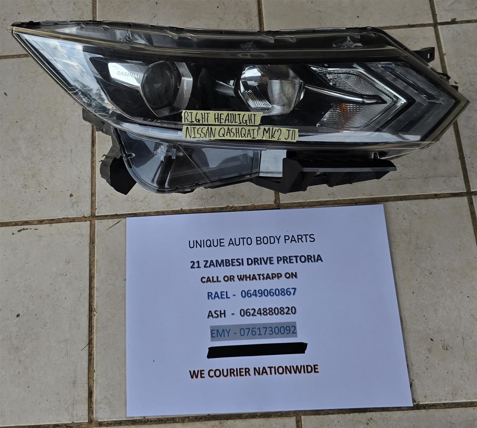 Nissan Qashqai MK2 J11 Right Headlight Nissan Qashqai MK2 J11 Right Headlight