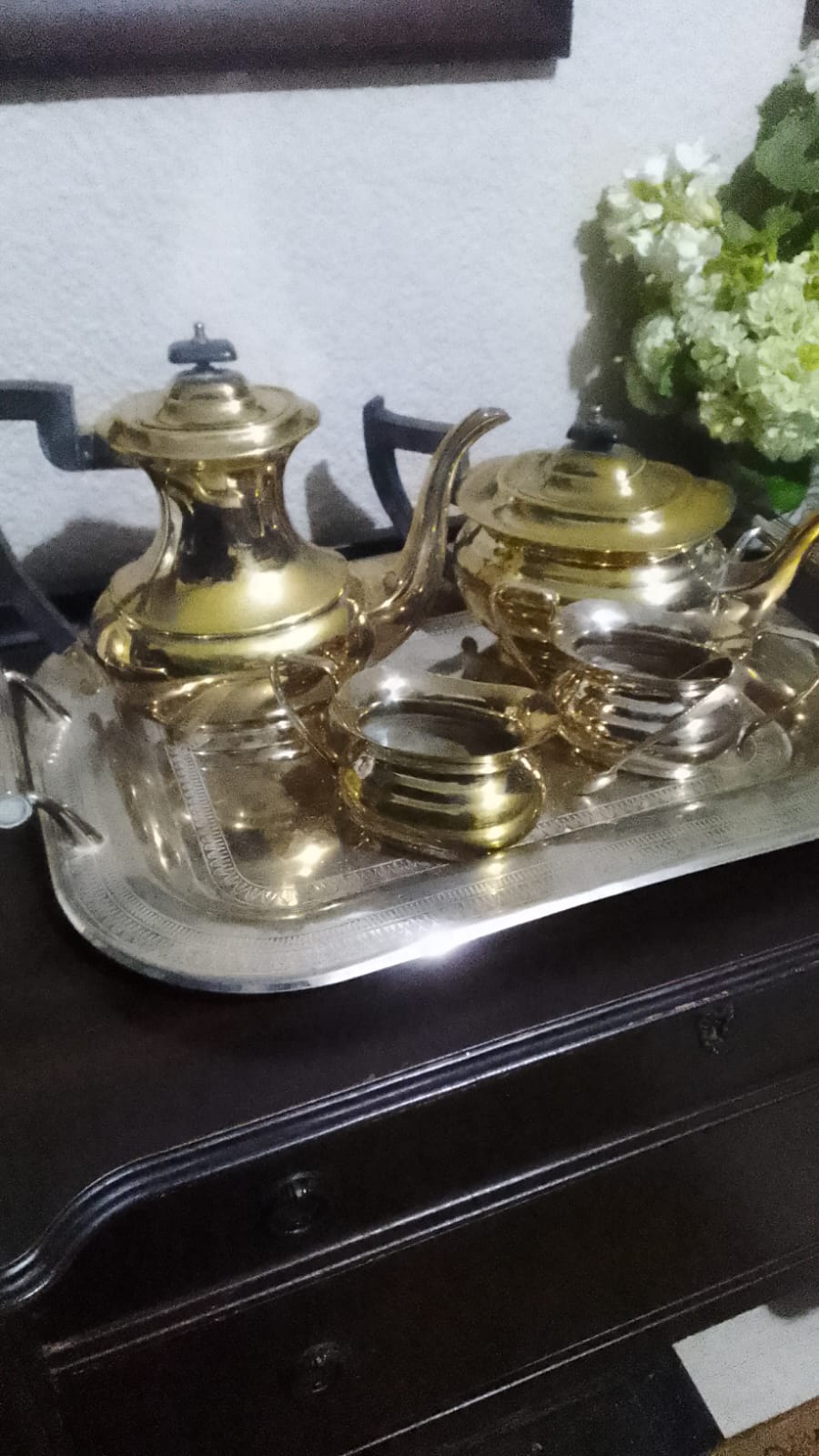 Genuine silver tea set