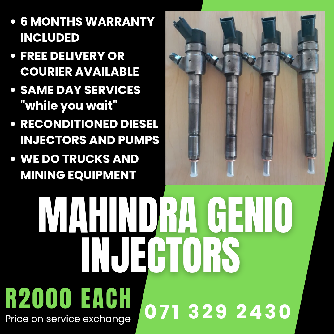MAHINDRA GENIO INJECTORS FOR SALE WITH WARRANTY - Private Seller MAHINDRA GENIO INJECTORS FOR SALE WITH WARRANTY - Private Seller