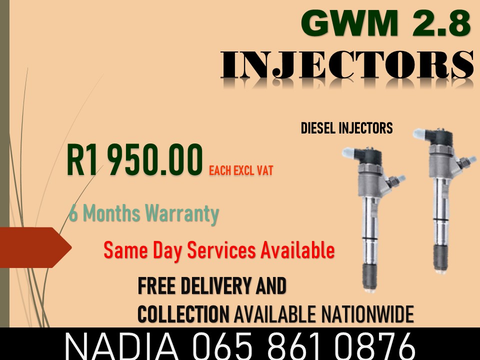 GWM 2.8 DIESEL INJECTORS FOR SALE OR TO RECON - Private Seller GWM 2.8 DIESEL INJECTORS FOR SALE OR TO RECON - Private Seller