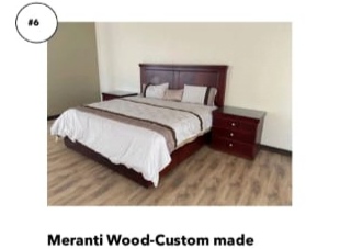 Headboard and mattress base – Meranti wood Headboard and mattress base – Meranti wood