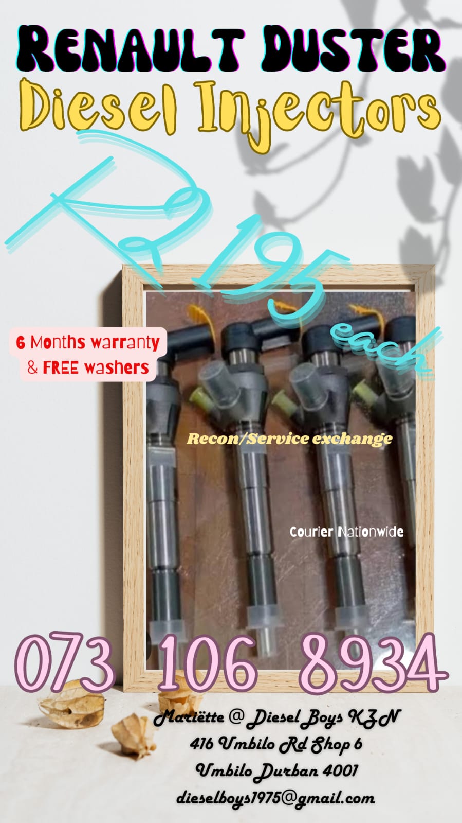 Renault Duster DIESEL INJECTORS - Private Seller