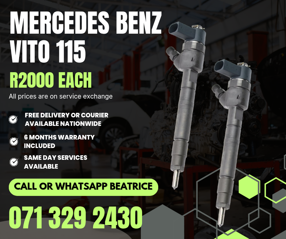 MERCEDES BENZ VITO 115 DIESEL INJECTORS FOR SALE WITH WARRANTY ON - Private Seller MERCEDES BENZ VITO 115 DIESEL INJECTORS FOR SALE WITH WARRANTY ON - Private Seller