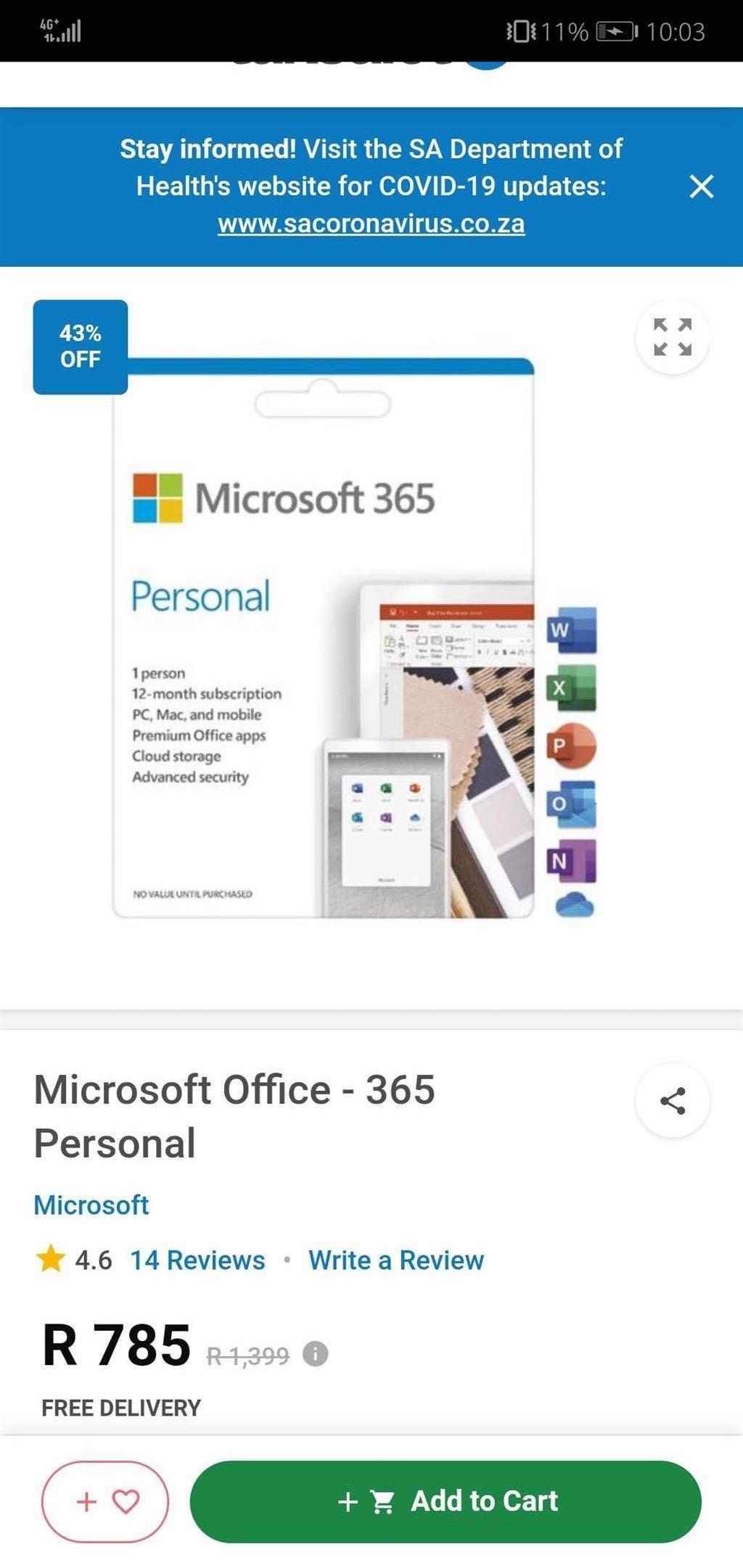Microsoft 365 personal office 