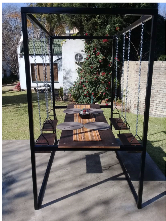 canopy swing with table