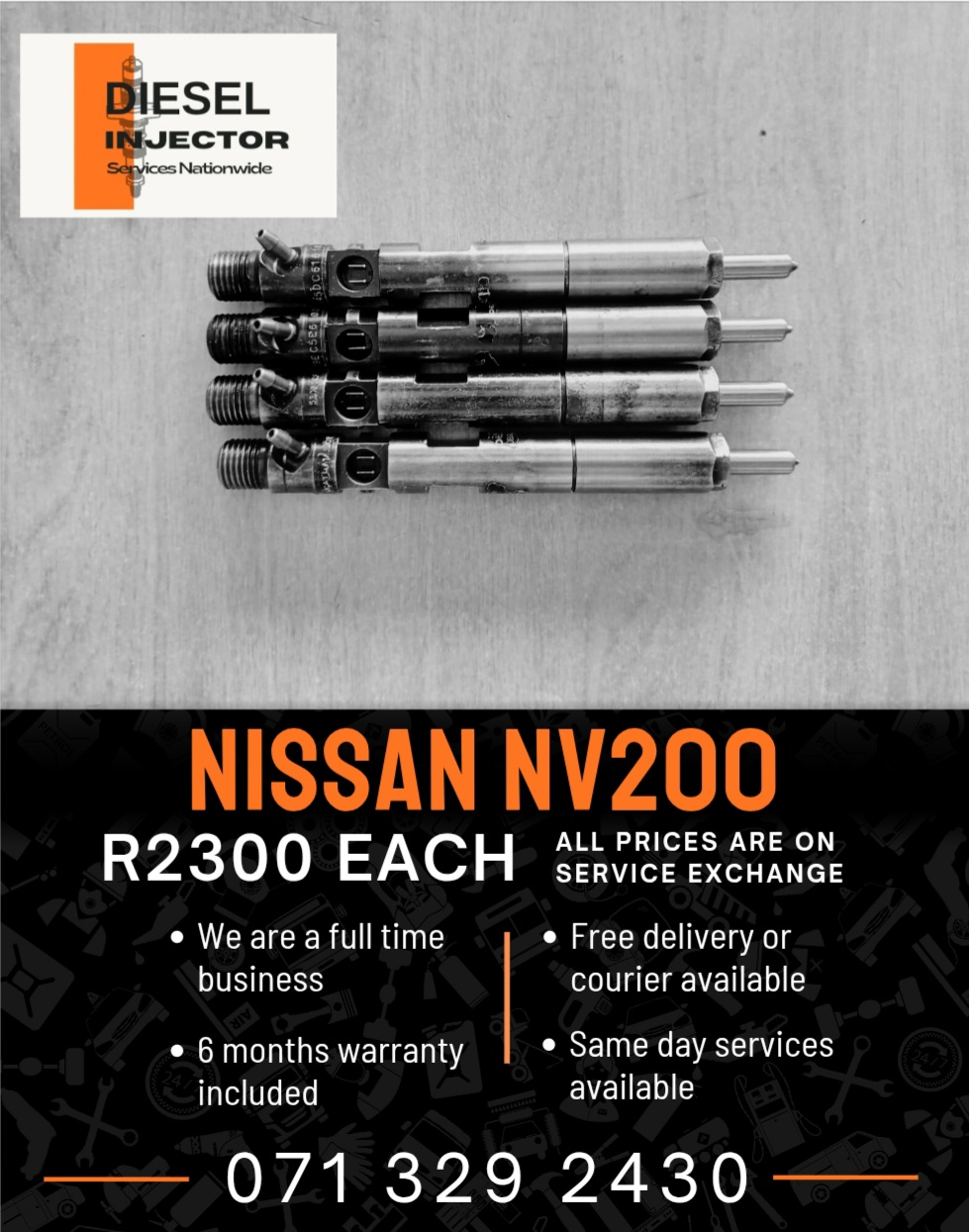 NISSAN NV200 INJECTORS FOR SALE WITH WARRANTY - Private Seller NISSAN NV200 INJECTORS FOR SALE WITH WARRANTY - Private Seller