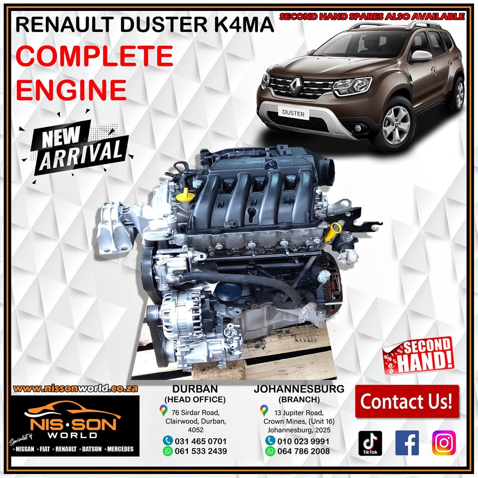 RENAULT DUSTER K4MA COMPLETE ENGINE - Private Seller