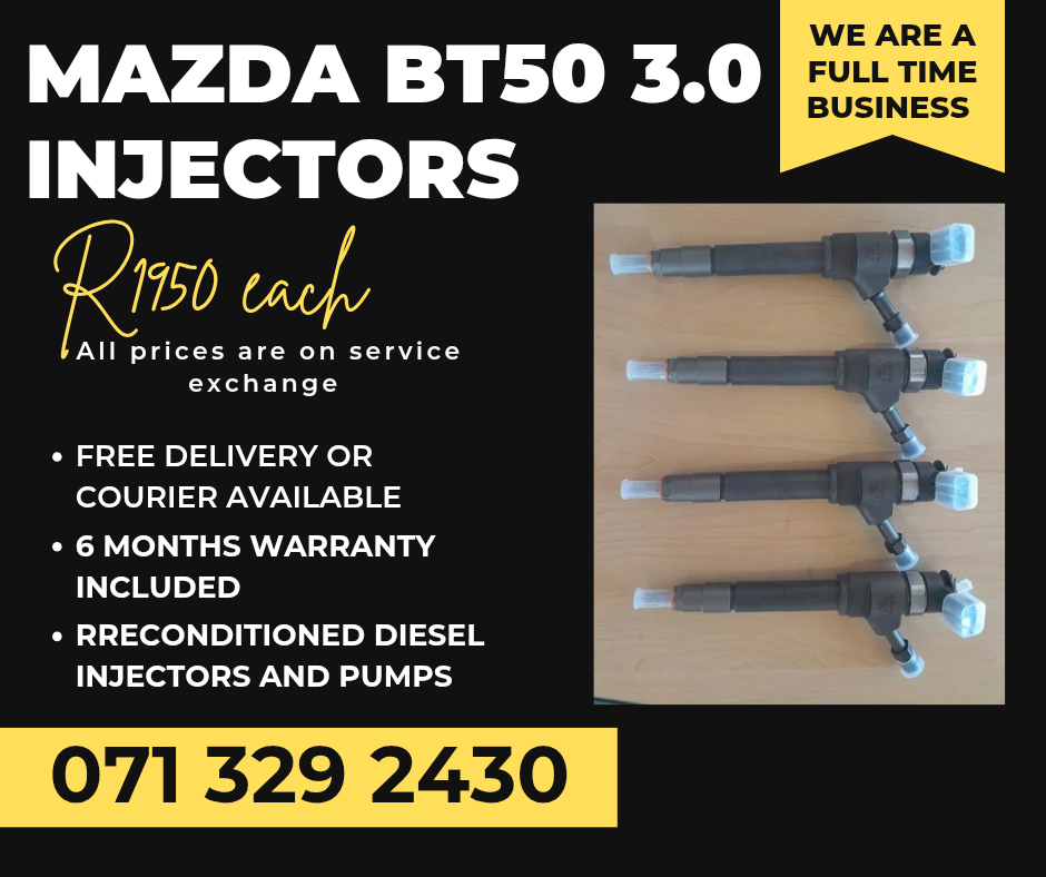 MAZDA BT50 3.0 INJECTORS FOR SALE WITH WARRANTY INCLUDED - Private Seller MAZDA BT50 3.0 INJECTORS FOR SALE WITH WARRANTY INCLUDED - Private Seller
