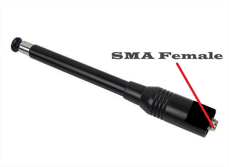 UHF Band Telescopic Antenna for Baofeng Walkie Talkies, Ham Radios, Transceivers