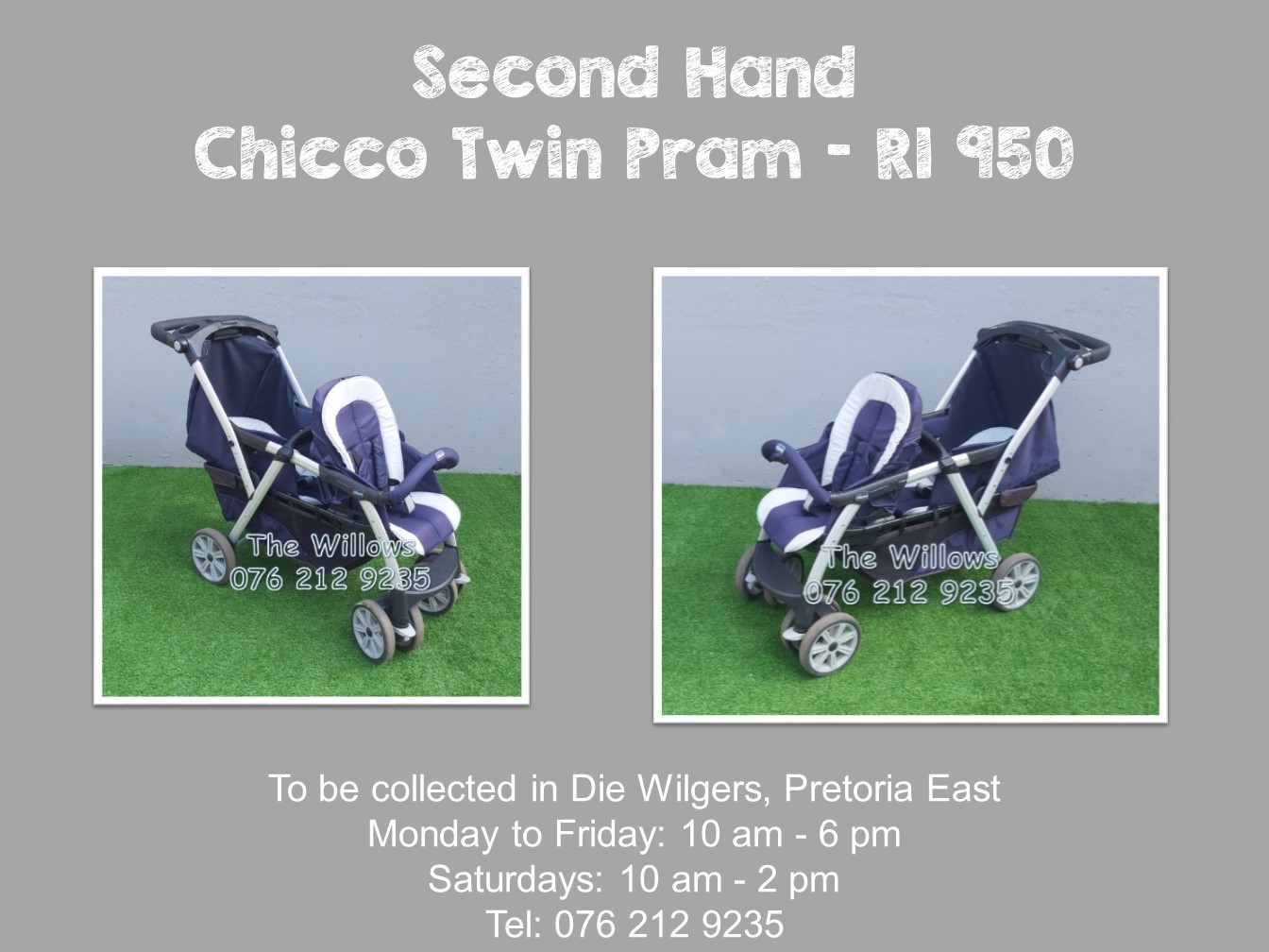 second hand twin pram