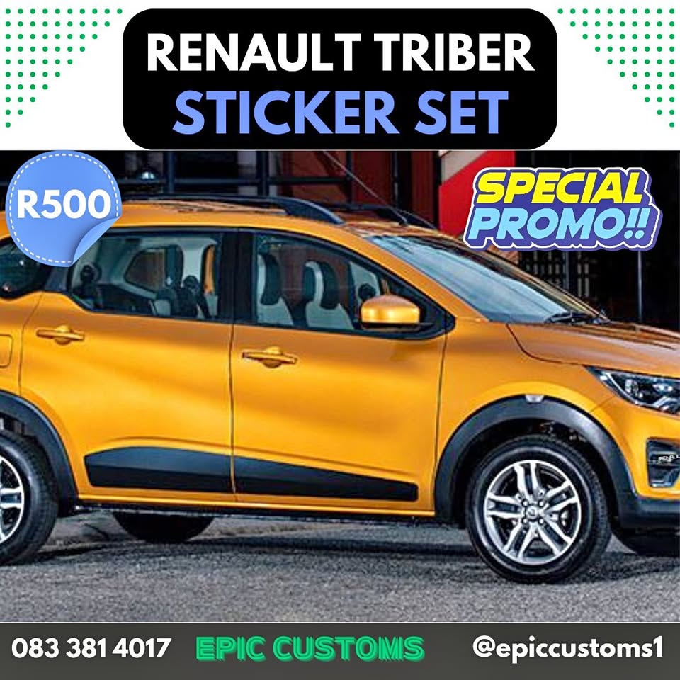 Renault Triber Sticker Set. SPECIAL THIS WEEK - Private Seller Renault Triber Sticker Set. SPECIAL THIS WEEK - Private Seller