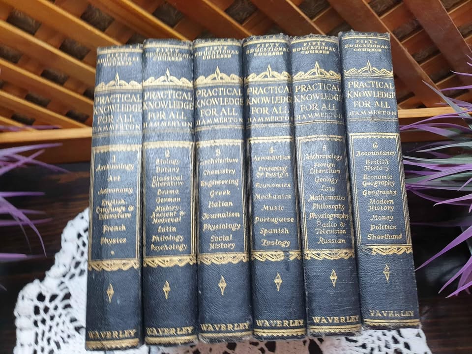 Complete set of six vintage book set . Practical knowledge for all
