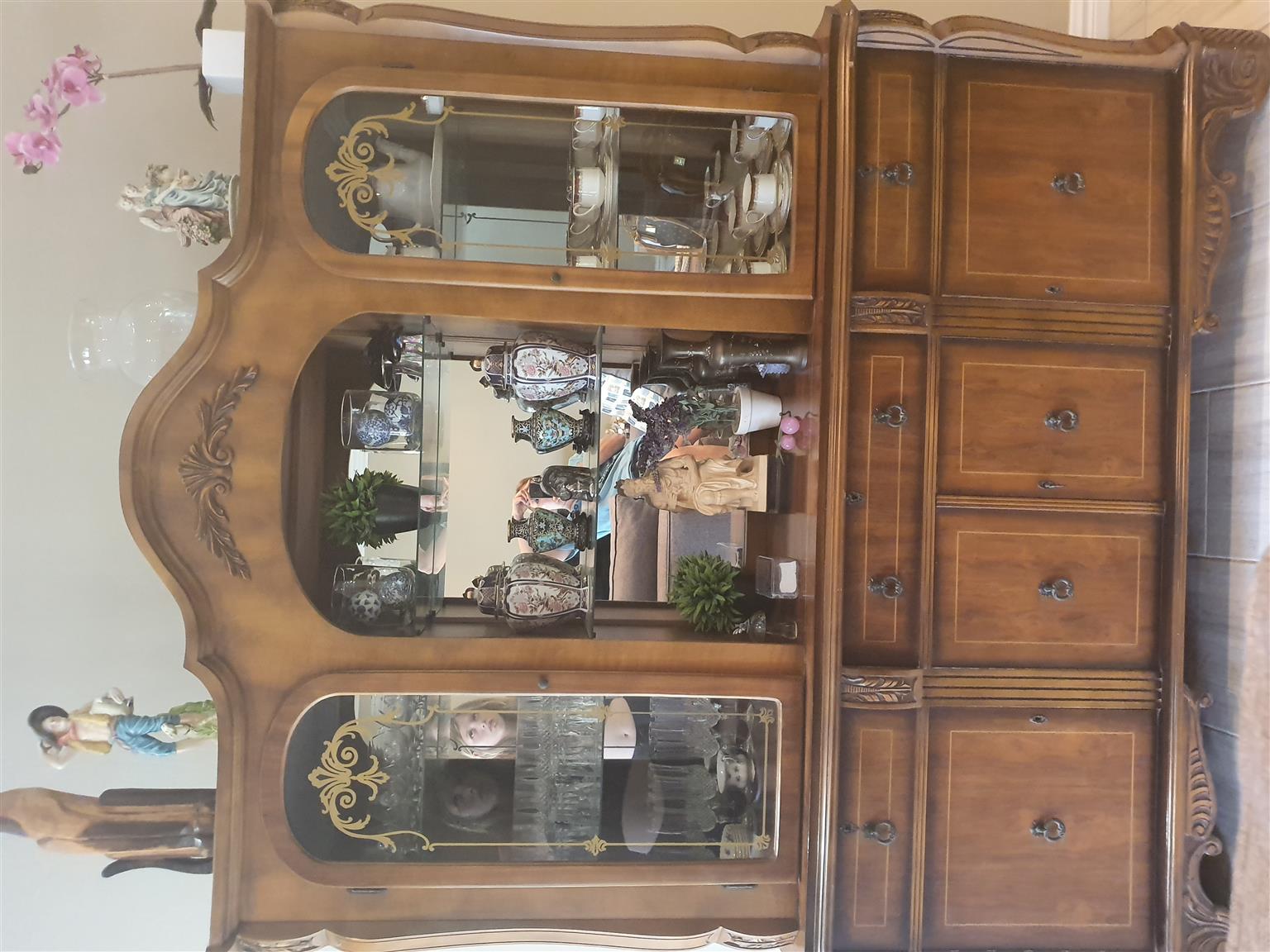 Solid wood sideboard/display cabinet for sale