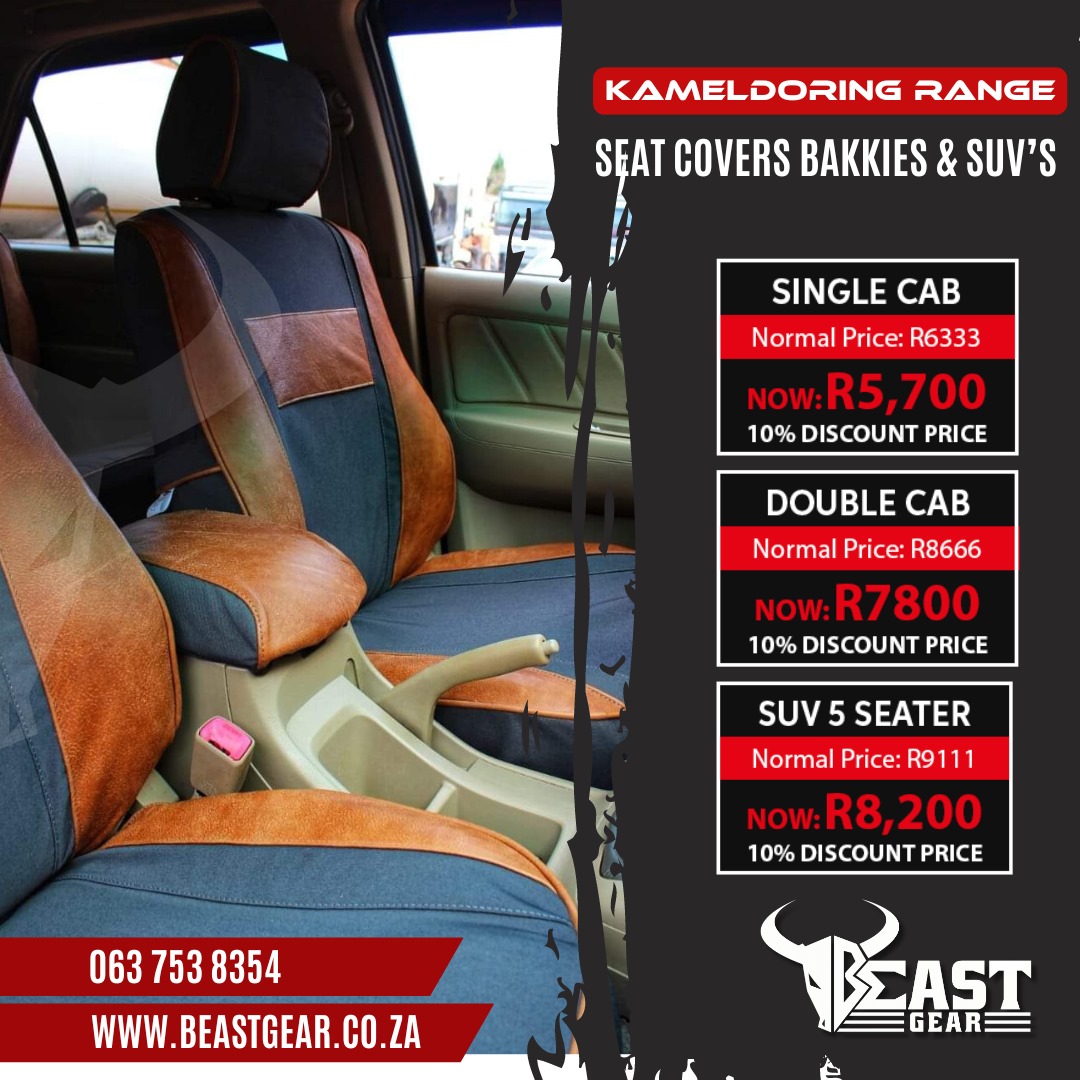 KAMEELDORING RANGE SEAT COVERS Bakkie & SUV - Private Seller