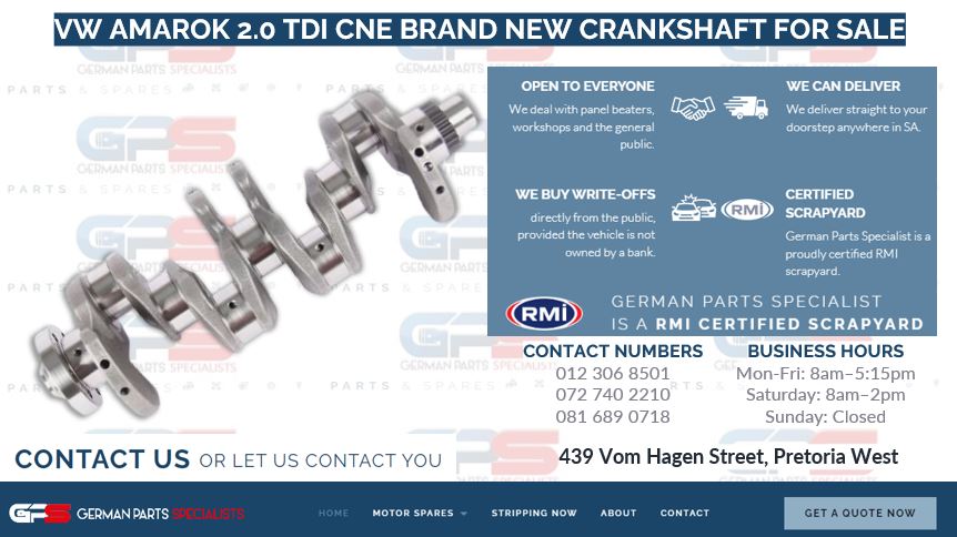 VW AMAROK 2.0 TDI CNE BRAND NEW CRANKSHAFT FOR SALE - Private Seller VW AMAROK 2.0 TDI CNE BRAND NEW CRANKSHAFT FOR SALE - Private Seller