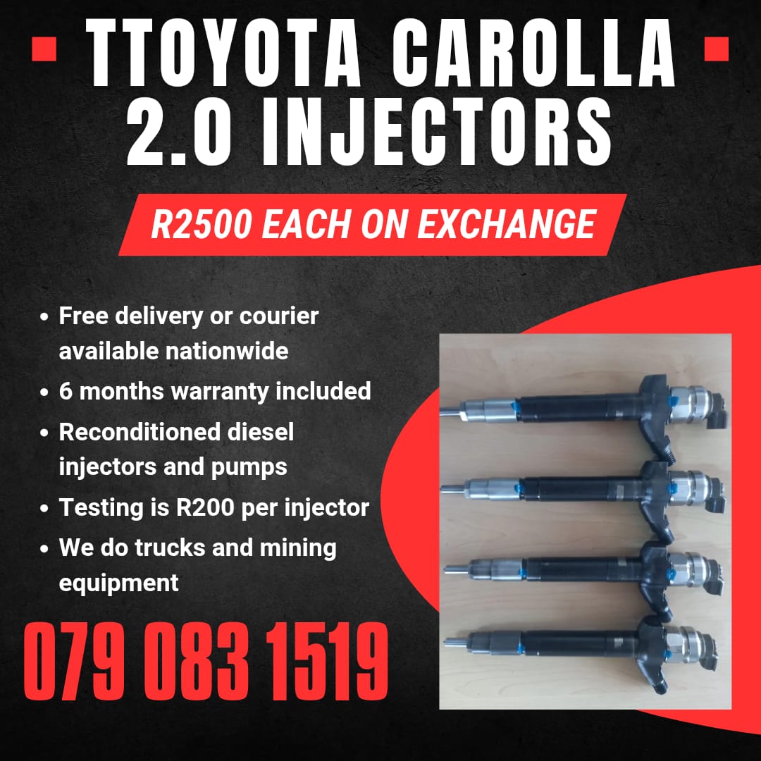TOYOTA CAROLLA 2.0 INJECTORS FOR SALE WITH WARRANTY - Private Seller TOYOTA CAROLLA 2.0 INJECTORS FOR SALE WITH WARRANTY - Private Seller
