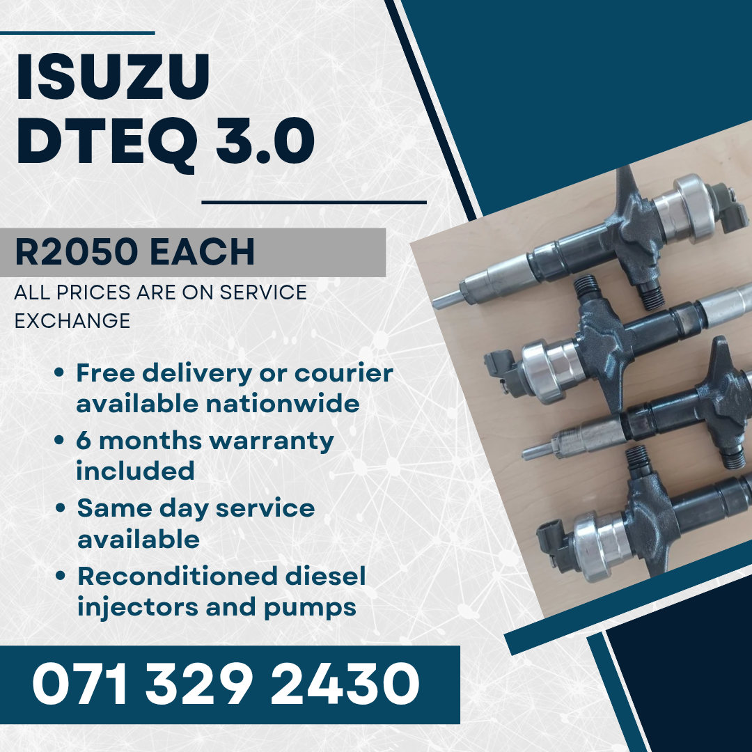 ISUZU DTEQ 3.0 INJECTORS FOR SALE WITH WARRANTY - Private Seller ISUZU DTEQ 3.0 INJECTORS FOR SALE WITH WARRANTY - Private Seller