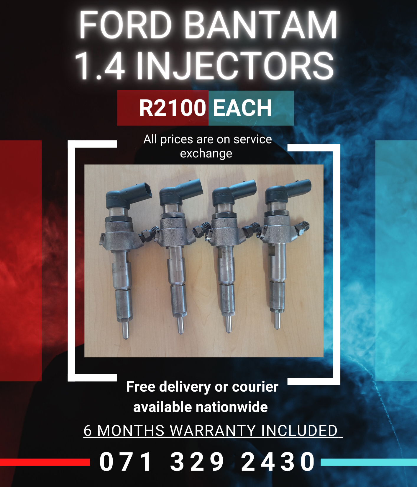 FORD BANTAM 1.4 INJECTORS FOR SALE WITH WARRANTY - Private Seller