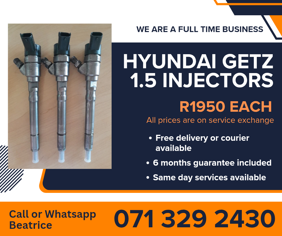 HYUNDAI GETZ 1.5 INJECTORS FOR SALE WITH WARRANTY - Private Seller HYUNDAI GETZ 1.5 INJECTORS FOR SALE WITH WARRANTY - Private Seller