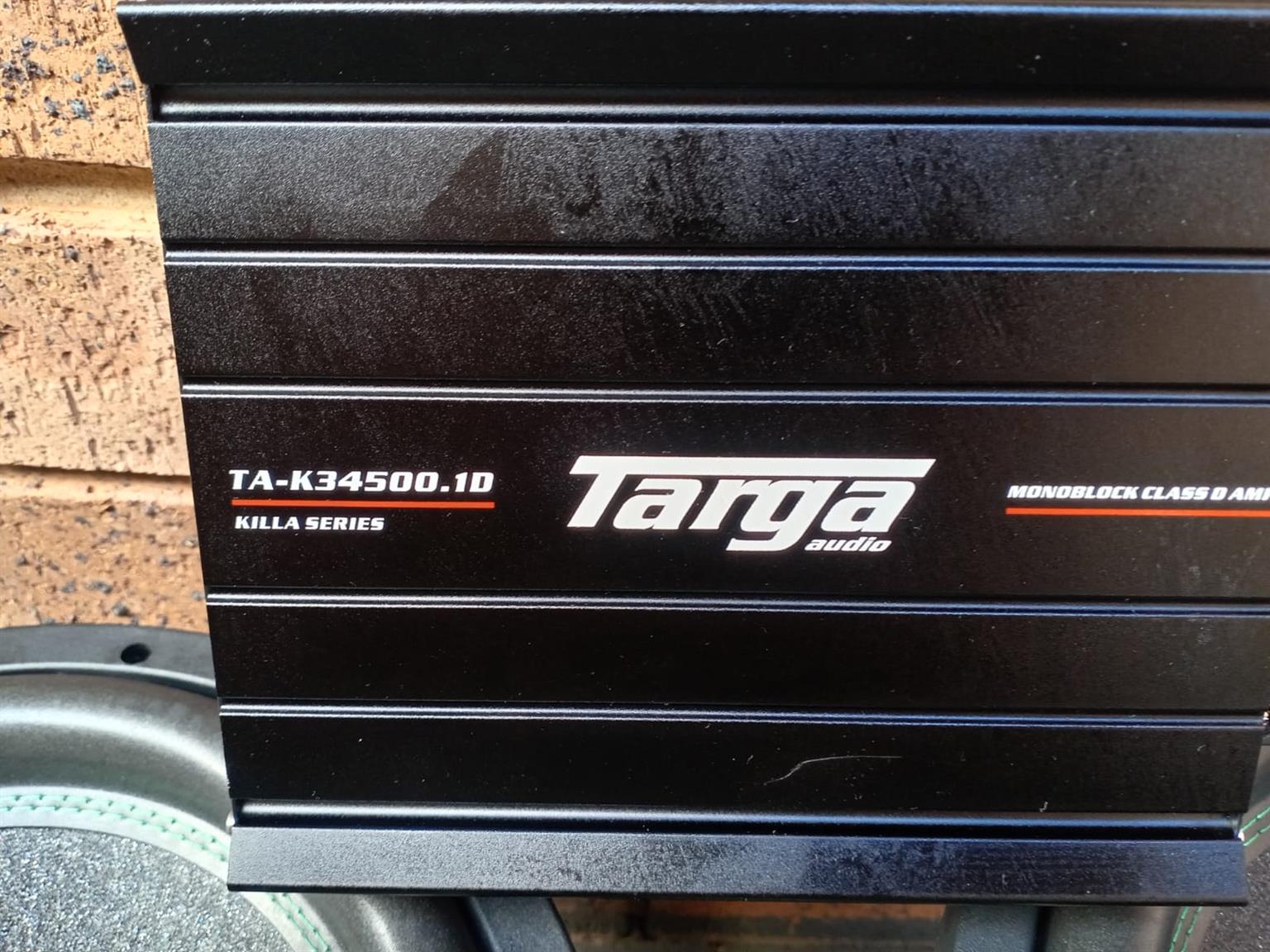 Car Audio Bass Combo 2 x Pythons Subwoofers & 34500w Targa Amplifier